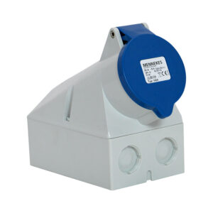 TOMA VISIBLE 32AMP 3P+T 250V AZUL 9H IP44 LIBRE DE HALOGENO 1424