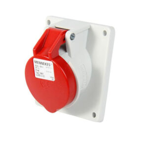 TOMA EMPOTRABLE 16AMP 3P+T 415V ROJO 6H IP44 1467