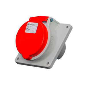 TOMA EMPOTRABLE 32AMP 3P+T 415V ROJO 6H IP44 1496