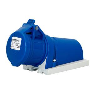 TOMA VISIBLE 16AMP 2P+T 250V AZUL 6H IP44 LIBRE DE HALOGENO 27001