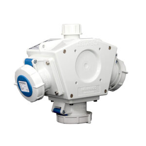 TOMA TRIPLE AEREO 16AMP 2P+T 250V AZUL 6H IP67 (DELTA BOX) 92895