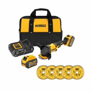 AMOLADORA ANGULAR 5″ 60V FLEXVOLT XR + 5 DISCOS DW57450HP DCG418T2-K1 DEWALT