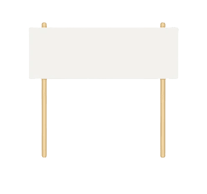 SEÑAL DE 120 X 60CM EN BANNER DE 8OZ CON MARCO DE MADERA