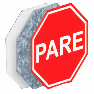 SEÑAL DE 60 X 60 EN PLANCHA GALV. DE 2MM CON VINIL