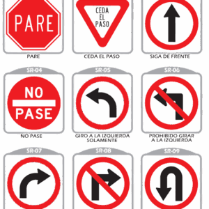 SEÑAL DE 60 X 90CM REGLAMENTARIA VARIOS