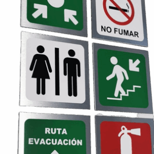 SEÑAL DE 80 X 80CM EN ALUMINIO VARIOS