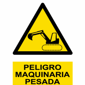 SEÑAL «MAQUINARIA PESADA TRABAJANDO» 0.90 X 0.90M