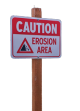 SEÑAL PREVENTIVA EROSIÓN DE PLATAFORMA MEDIDAS (60X60)