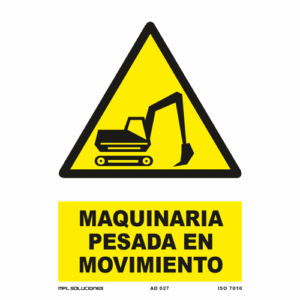 SEÑAL PREVENTIVA MAQUINARIA EN MOVIMIENTO (60X60)