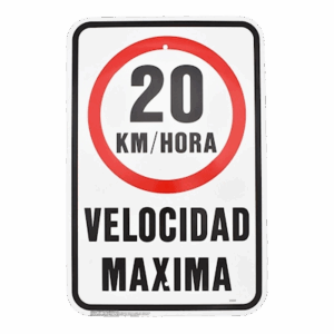 SEÑAL «REDUZCA LA VELOCIDAD 20 KPH
