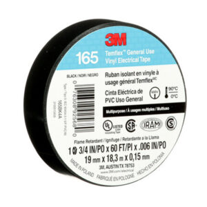Cinta electrica aislante 3M 165 negro