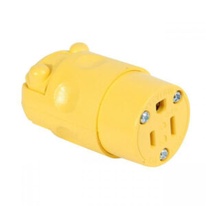 CONECTOR AEREO 15A 125V L/T PVC AMARILLO